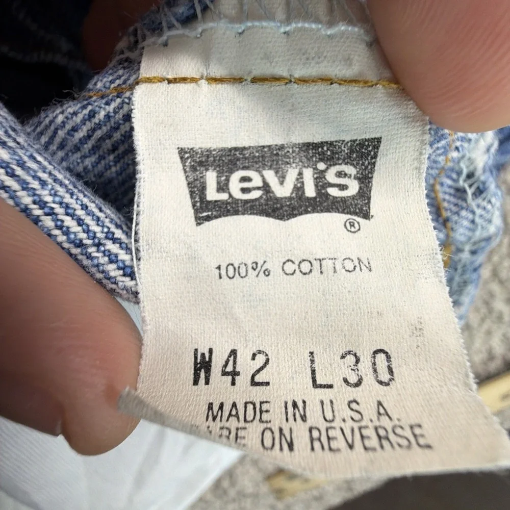 Vintage Levis 505 Jeans 42x30 (Fits 39x28) Straight Leg Made in USA HEMMED‎